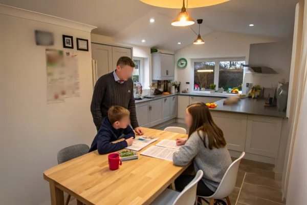 Staff helping young people